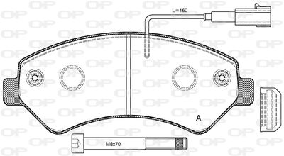 BPA127501 OPEN PARTS Комплект тормозных колодок, дисковый тормоз