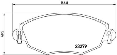 P24060 BREMBO Комплект тормозных колодок, дисковый тормоз