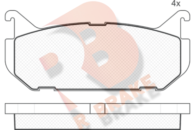 RB1110 R BRAKE Комплект тормозных колодок, дисковый тормоз
