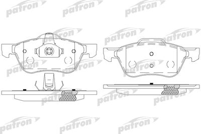 PBP1674 PATRON Комплект тормозных колодок, дисковый тормоз