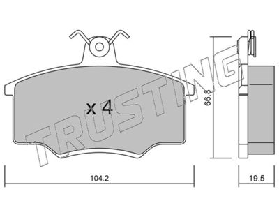 0260 TRUSTING Комплект тормозных колодок, дисковый тормоз