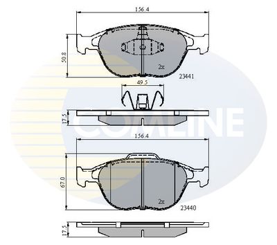 CBP01150 COMLINE Комплект тормозных колодок, дисковый тормоз