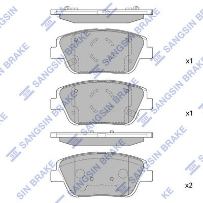 SP1398 Hi-Q Комплект тормозных колодок, дисковый тормоз