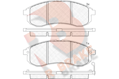 RB1507 R BRAKE Комплект тормозных колодок, дисковый тормоз