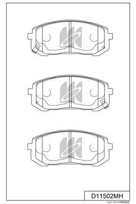 D11502MH MK Kashiyama Комплект тормозных колодок, дисковый тормоз