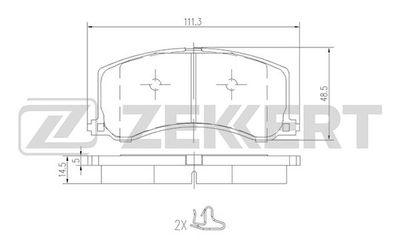 BS2432 ZEKKERT Комплект тормозных колодок, дисковый тормоз