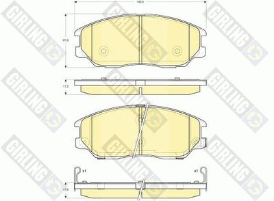 6133609 GIRLING Комплект тормозных колодок, дисковый тормоз