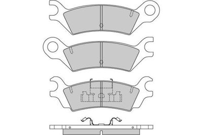 120640 E.T.F. Комплект тормозных колодок, дисковый тормоз