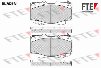 BL2526A1 FTE Комплект тормозных колодок, дисковый тормоз