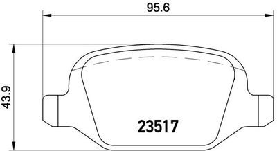 P23065 BREMBO Комплект тормозных колодок, дисковый тормоз