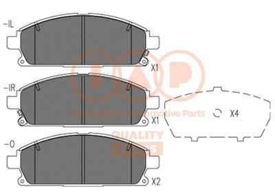 70413100 IAP QUALITY PARTS Комплект тормозных колодок, дисковый тормоз