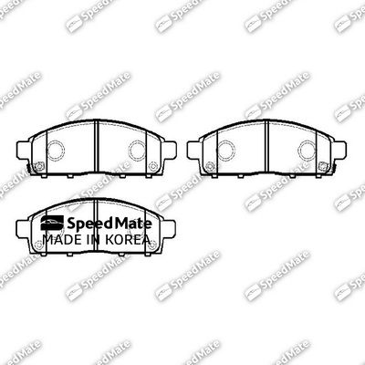 SMBPJ658 SpeedMate Комплект тормозных колодок, дисковый тормоз