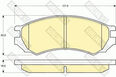6110059 GIRLING Комплект тормозных колодок, дисковый тормоз