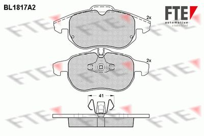 BL1817A2 FTE Комплект тормозных колодок, дисковый тормоз