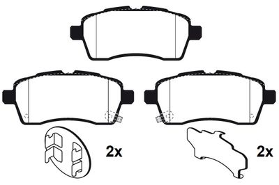 RA11750 RAICAM Комплект тормозных колодок, дисковый тормоз