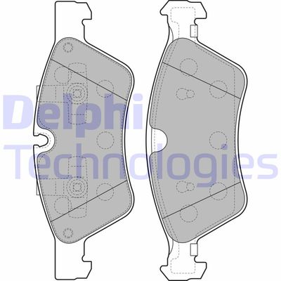 LP2125 DELPHI Комплект тормозных колодок, дисковый тормоз