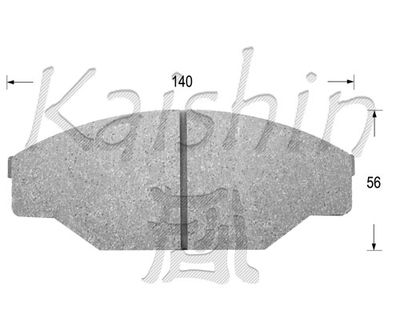 FK2069 KAISHIN Комплект тормозных колодок, дисковый тормоз