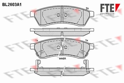 BL2603A1 FTE Комплект тормозных колодок, дисковый тормоз
