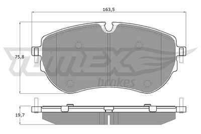 TX1913 TOMEX Brakes Комплект тормозных колодок, дисковый тормоз