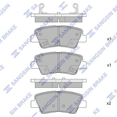 SP1401 Hi-Q Комплект тормозных колодок, дисковый тормоз