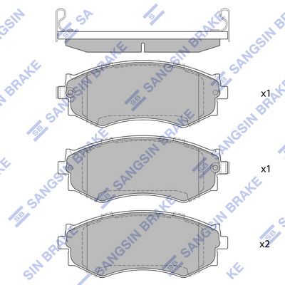 SP2034A Hi-Q Комплект тормозных колодок, дисковый тормоз