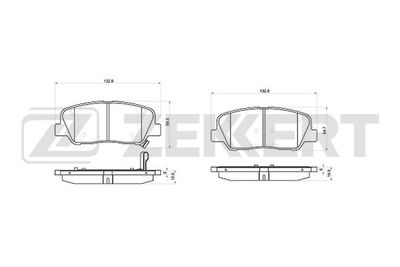 BS1046 ZEKKERT Комплект тормозных колодок, дисковый тормоз