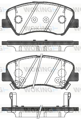 P1588302 WOKING Комплект тормозных колодок, дисковый тормоз