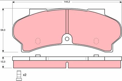 GDB164 TRW Комплект тормозных колодок, дисковый тормоз