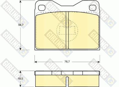 6102792 GIRLING Комплект тормозных колодок, дисковый тормоз