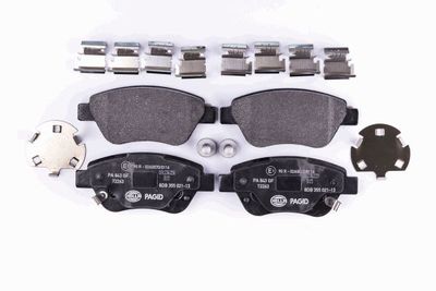 8DB355021131 HELLA PAGID Комплект тормозных колодок, дисковый тормоз