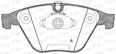 BPA085720 OPEN PARTS Комплект тормозных колодок, дисковый тормоз