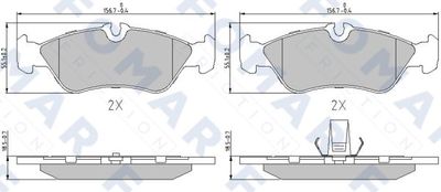 FO886281 FOMAR Friction Комплект тормозных колодок, дисковый тормоз