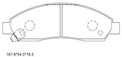 KD1412 ASIMCO Комплект тормозных колодок, дисковый тормоз