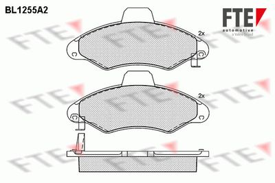 BL1255A2 FTE Комплект тормозных колодок, дисковый тормоз