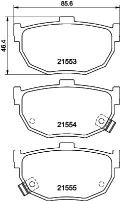 8DB355029491 HELLA Комплект тормозных колодок, дисковый тормоз