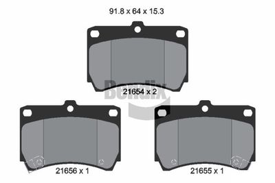 BPD1826 BENDIX Braking Комплект тормозных колодок, дисковый тормоз