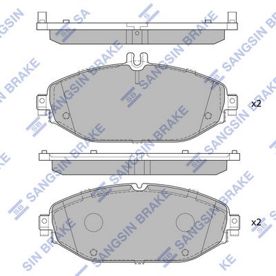 SP4001 Hi-Q Комплект тормозных колодок, дисковый тормоз