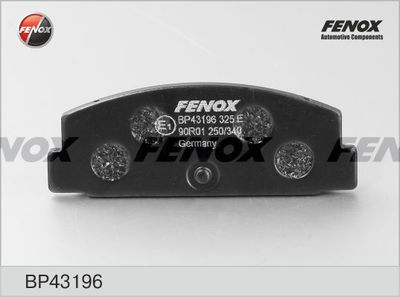 BP43196 FENOX Комплект тормозных колодок, дисковый тормоз