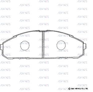 SN566 ADVICS Комплект тормозных колодок, дисковый тормоз