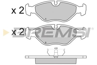 BP2380 BREMSI Комплект тормозных колодок, дисковый тормоз