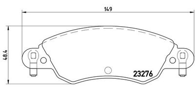 P61070 BREMBO Комплект тормозных колодок, дисковый тормоз