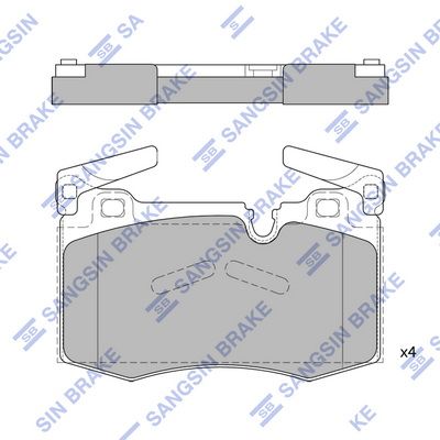 SP1838 Hi-Q Комплект тормозных колодок, дисковый тормоз