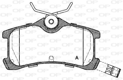 BPA105002 OPEN PARTS Комплект тормозных колодок, дисковый тормоз