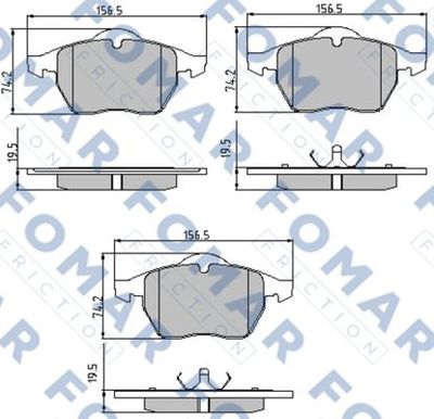 FO838181 FOMAR Friction Комплект тормозных колодок, дисковый тормоз