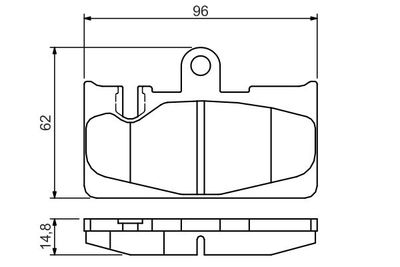 0986495139 BOSCH Комплект тормозных колодок, дисковый тормоз