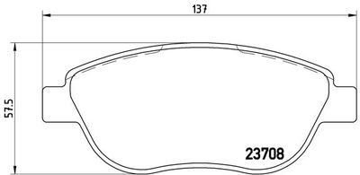 P23119 BREMBO Комплект тормозных колодок, дисковый тормоз