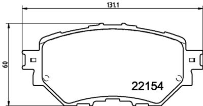 8DB355032091 HELLA Комплект тормозных колодок, дисковый тормоз