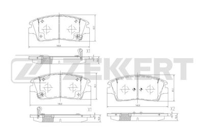 BS3061 ZEKKERT Комплект тормозных колодок, дисковый тормоз