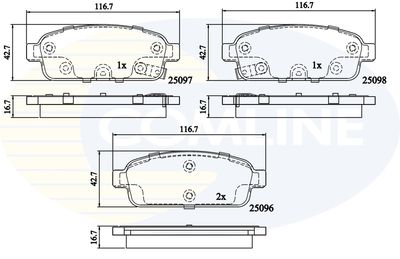 CBP32024 COMLINE Комплект тормозных колодок, дисковый тормоз