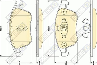 6118082 GIRLING Комплект тормозных колодок, дисковый тормоз